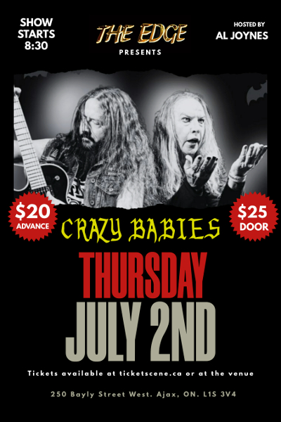 ROD CLARKS CRAZY BABIES  (OZZY ,Black Sabbath Tribute)